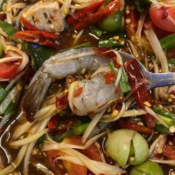 ตำลาวกุ้งสด