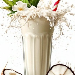 มะพร้าวปั่นนมสด