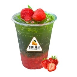 ชาเขียว สตอเบอรี่ โซดา