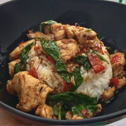 ข้าวกะเพราไก่คั่ว-เดลิเวอรี่