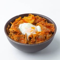 ข้าวหน้าหมูกิมจิไข่ออนเซ็น