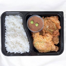 ข้าวน้ำพริกกะปิ+มะเขือยาวชุบไข่ทอด