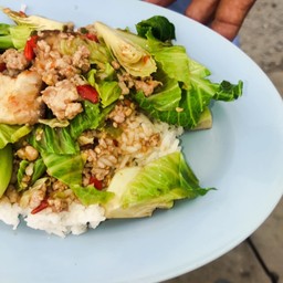 แขนงหมูกรอบ(กับข้าว)