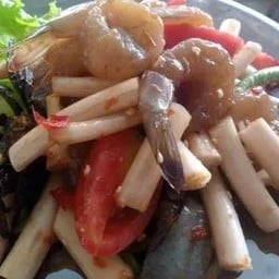 ตำไหลบัวกุ้งสด