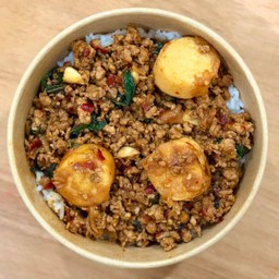 ข้าวกะเพราหมูสับเต้าหู้