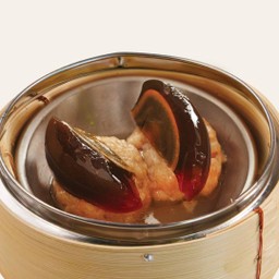 ไข่เยี่ยวม้าแต้มหน้าหมู (ผสมกุ้ง)