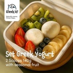 Set - กรีกโยเกิร์ต 140g พร้อมผลไม้รวม คอนเฟลค และน้ำผึ้ง