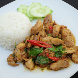 DL ข้าวกะเพราสเต็กไก่