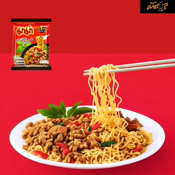 ผัดมาม่ากะเพราแห้ง