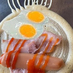 ไส้กรอก + ไข่ + เบค่อน