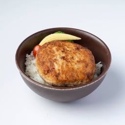 ข้าวหน้าแฮมเบิร์กหมู