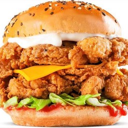 DOUBLE FRIED CHICKEN BURGER เบอร์เกอร์ไก่ทอดดับเบิ้ล