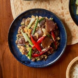 เห็ดหูหนูผัดไข่ (มังสวิรัติ)