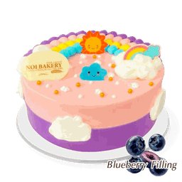 เค้กเรนโบว์การ์ตูน