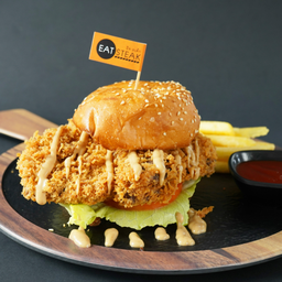 DL เบอร์เกอร์หมูทงคัตสึ