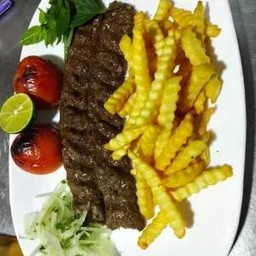Koobideh kebab with french fries