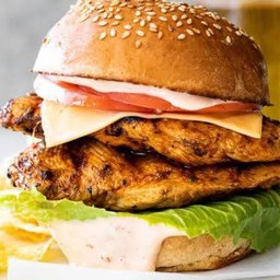 DOUBLE CHICKEN BURGER ดับเบิ้ล ซิกเก้น เบอร์เกอร์