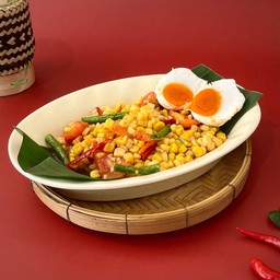 ตำข้าวโพด ไข่เค็ม