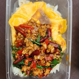 ข้าวไข่ข้น-กะเพราหมูสับ