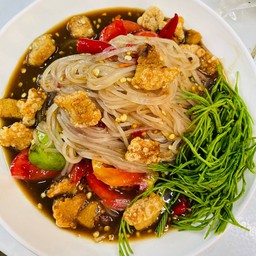 ตำเส้นเล็กกากหมู