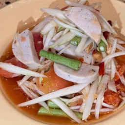 No19 ตำหมูยอ (Vietnamese Pork Sausage Som Tum)