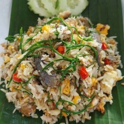 ข้าวผัดปลาทู+ชะอม