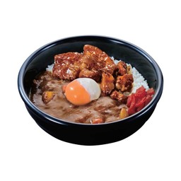 ข้าวแกงกะหรี่หมูตุ๋นซอสเทริยากิไข่ออนเซ็น