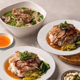 [เซตสุดฮิต] ข้าวขาหมู (เนื้อ+หนัง) + ข้าวขาหมู (เนื้อล้วน) + เล้งแซ่บบบ