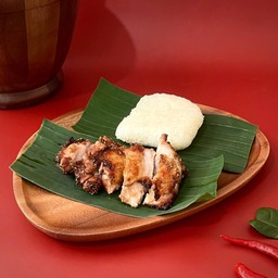 Set ไก่ย่างคลุกฝุ่น + ข้าวเหนียว ไซส์ S