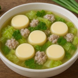 แกงจืดเต้าหู้ไข่หมูสับ