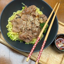 โมดิบะหมี่หมูลายมันซอสญี่ปุ่น