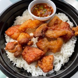 ข้าวสวย+ไก่ทอด