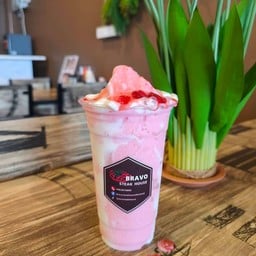 สตรอเบอร์รี่โยเกิร์ตปั่น (ซอสสตรอเบอรี่โฮมเมด)