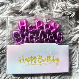 เทียน Happy Birthday (สีม่วง)