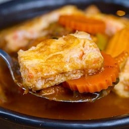 แกงส้ม ผักรวม ไข่เจียว (เพิ่มเนื้อสัตว์ได้)