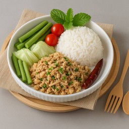 V17 ข้าวลาบไก่สับ