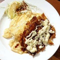 ข้าวไข่ข้น ท๊อปปิ้งหมูทอด ทงคัตสึ