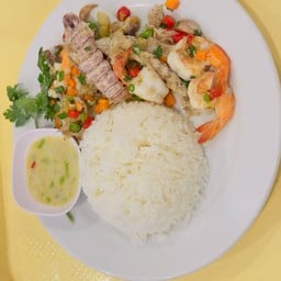 ร้านจานเดียวจุดเติมบางพระ