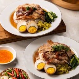 [เซตสุดฮิต] ข้าวขาหมู (เนื้อ+หนัง+ไข่ 1ใบ) + ข้าวขาหมู (เนื้อล้วน+ไข่ 1ใบ)