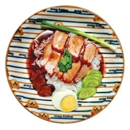 428 บะหมี่เกี๊ยว & ข้าวหมูกรอบ คอหมูย่าง