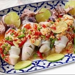 หมึกไข่นึ่งมะนาว