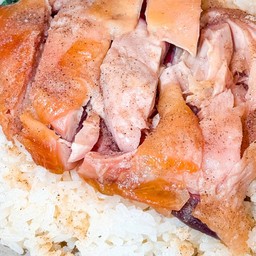 Promotion ข้าวต้มแห้ง ไก่อบ + ไข่ออนเซ็น 1 ฟอง