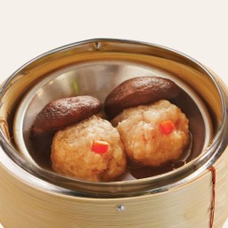 เห็ดหอมแต้มหน้าหมู (ผสมกุ้ง)