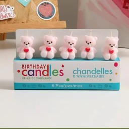 เทียนหมีสีขมพู ขายเป็นตัว