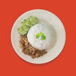 ข้าวหมูกระเทียม
