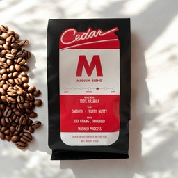 Cedar House Blend Medium (250g) เมล็ดกาแฟคั่วกลาง