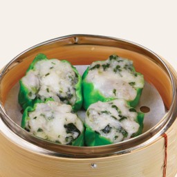 ขนมจีบกุ้งผักโขมชีส (ผสมหมู)