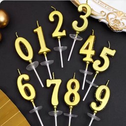 เทียนตัวเลขสีทอง