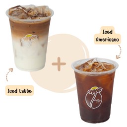 [เซตสุดฮิต] อเมริกาโนเย็น ไม่หวาน + ลาเต้เย็น