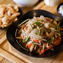 ตำลาวกุ้งสด